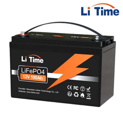 LiTime 12V 100Ah LiFePO4 Lithium Batterie / Akku mit BMS, Gutschein und MwSt-Rückerstattung - für DiY Powerstation