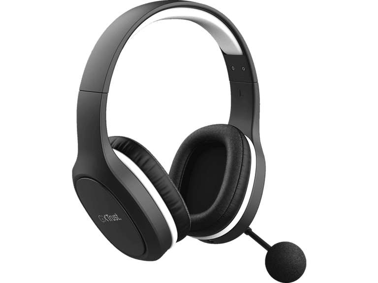 TRUST GXT 391 Thian Wireless für PC, PS4 und PS5, Over-ear Gaming Headset Schwarz