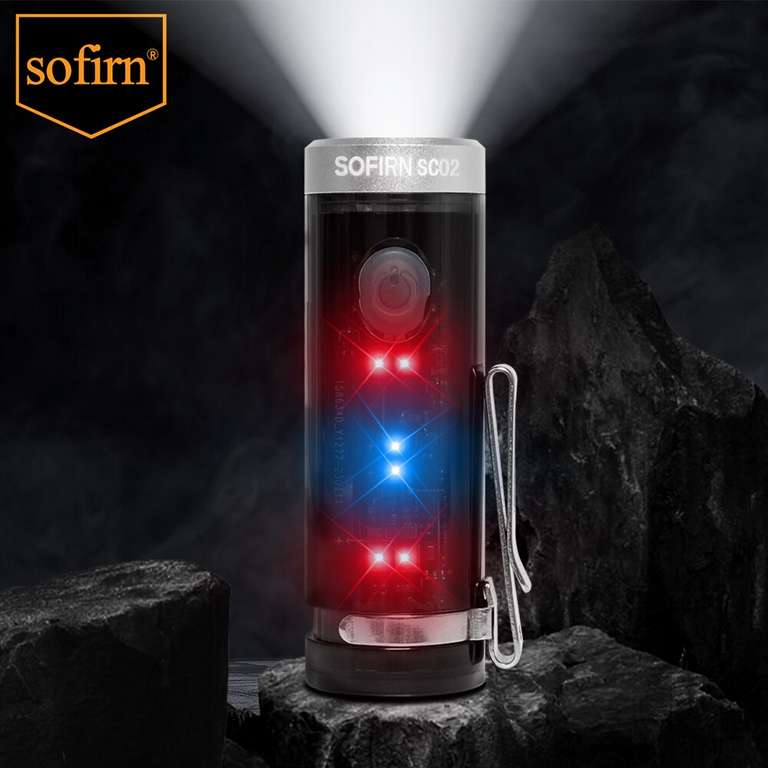 [Aliexpress GeForest Store] Sofirn SC02 Mini EDC 330 Lumen 90 CRI USB-C LED Taschenlampe fürs Schlüsselbund