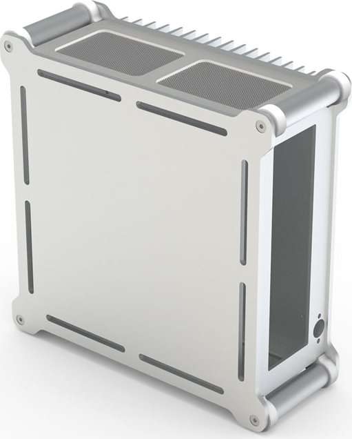 Streacom DB1 PC-Gehäuse für Passivkühlung (5l, Mini-ITX, für CPUs bis 45W TDP, Aluminium, 222x222x101mm)