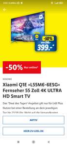 Xiaomi Q1E »L55M6-6ESG« Fernseher 55 Zoll 4K ULTRA HD Smart TV via Lidl plus App
