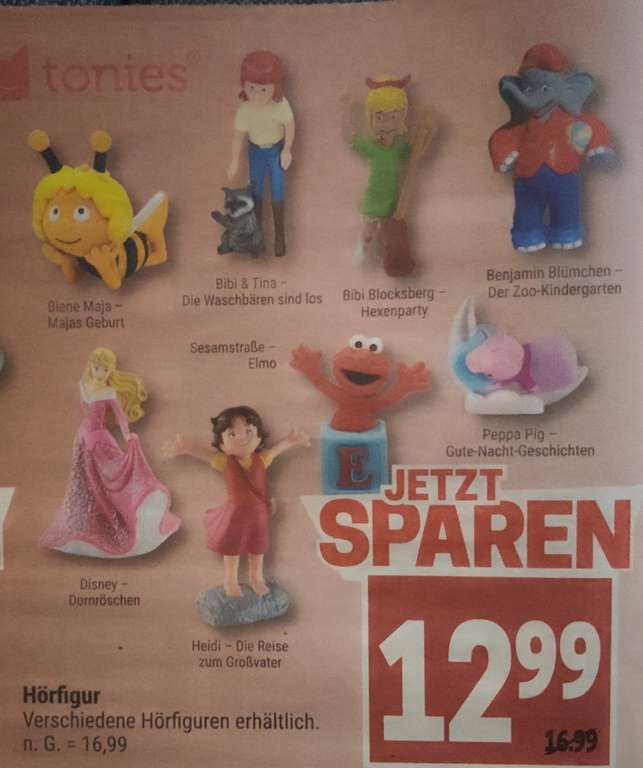 (lokal Edeka/Marktkauf) Tonies Hörfiguren 12,99€ + Kleberabatt bei Marktkauf