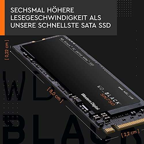 WD_BLACK SN750 2 TB High-Performance NVMe M.2 interne Gaming SSD