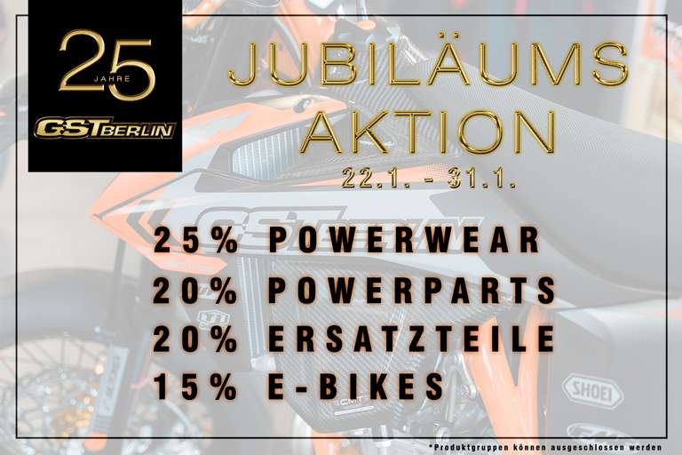 KTM Shop bis zu 25% Rabatt, z.B. 25% auf Powerwear