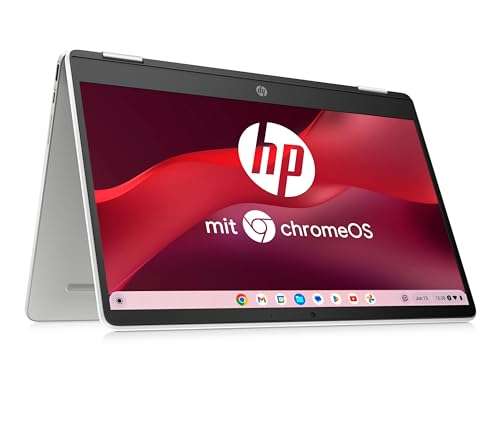 HP Chromebook x360, 14" Touchscreen, Intel Celeron N4120, 4 GB DDR4 RAM, 64 GB eMMC, Intel UHD Graphics 600, ChromeOS, QWERTZ, Ceramic White