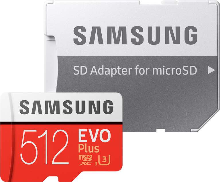 Samsung EVO Plus 2020 R100/W90 microSDXC 512GB Kit, UHS-I U3, Class 10 (MB-MC512HA/EU)