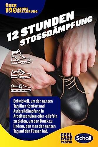 [Prime/Spar-Abo] Scholl GelActiv Work Einlegesohlen für (Arbeits-) Schuhe (Für stark beanspruchte Füße) Gr. 40-46,5