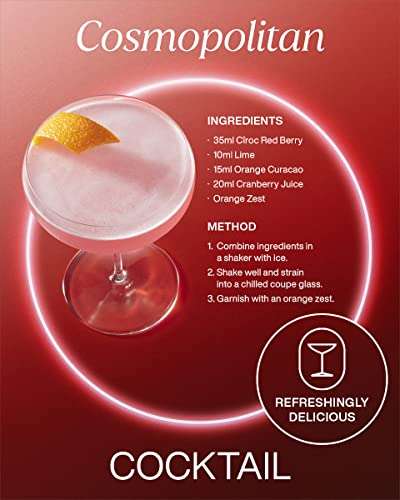 (Prime Spar-Abo) CîROC Wodka Red Berry, Peach oder Coconut 37.5% vol | 700ml Einzelflasche