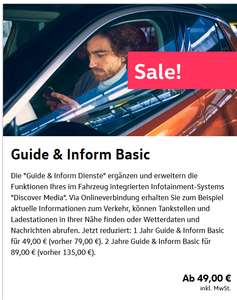 Volkswagen VW Car‑Net Guide & Inform Basic ( PLUS auch im Sale )