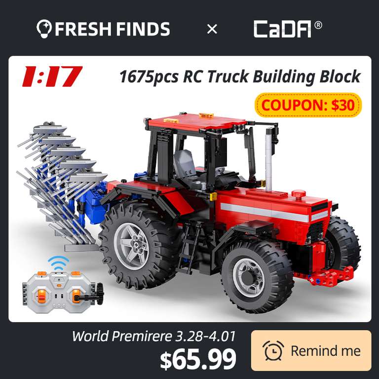 CaDA Master C61052W Traktor mit Fernbedienung (ohne Box) für 64,38€