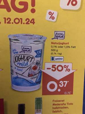 Yoghurt 500g nur 0,37 € (0,30€ möglich) bei netto bundesweit am 12.1.