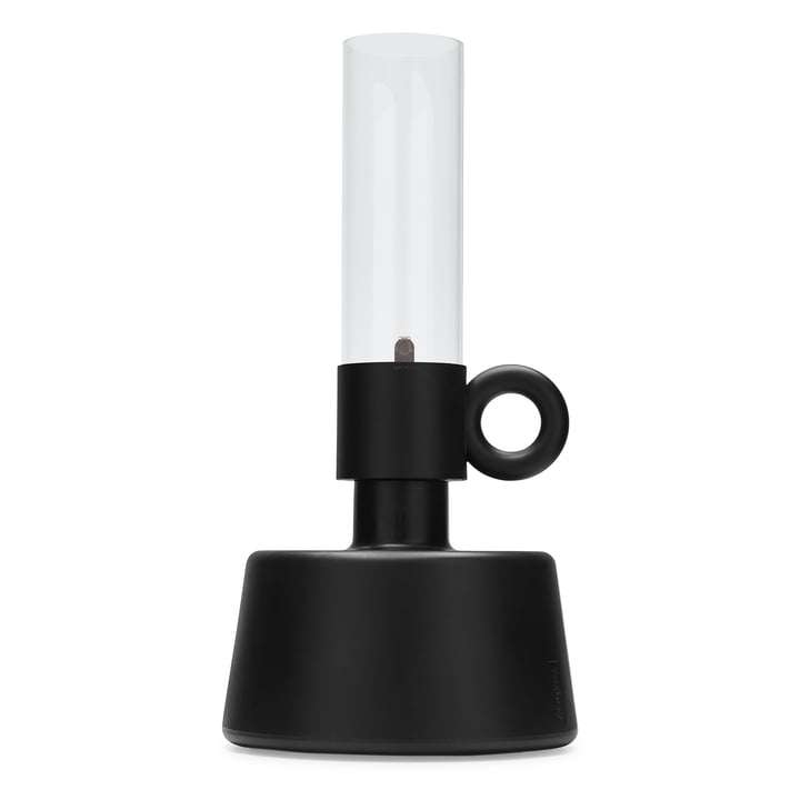 Fatboy - große Flamtastique Outdoor-Öllampe, anthrazit + Stoff Nagel Kerzenhalter 3er Set Chrom [Connox]