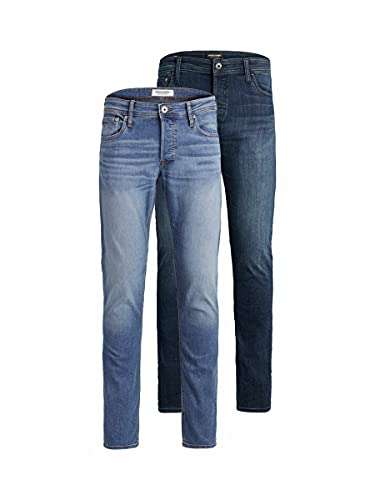 JACK & JONES Male Slim Fit Jeans 2er-Pack Glenn Original