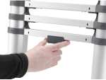 Hailo Sicherheits-Teleskopleiter FlexLine, Aluminium 13-stufig bis 150 kg, flexible Arbeitshöhe bis zu 450 cm