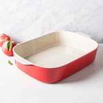 Staub Auflaufform Groß aus Keramik - 34 x 26cm 3,5 Liter - Für Lasagne, Tiramisu & Auflauf - Eckig - Rot -Ofenfest 14,99€ (Prime)