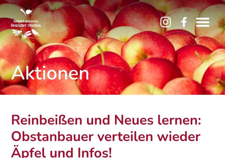GRATIS Äpfel in rund 350 Städten in ganz Deutschland probieren (24.09.)