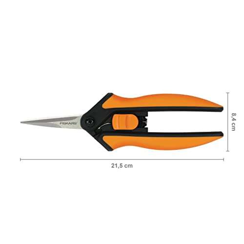 Fiskars Microtip Gartenschere SP13, Länge: 21,5 cm, Hochwertige Stahlklingen/Kunststoff Griff für 8,22€ (Prime)