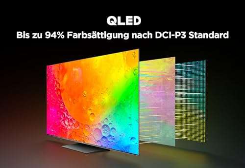 Gaming TV TCL T8A 65 Zoll FALD QLED 4k 144Hz 1000nits mit 160 Dimmingzonen HDMI 2.1 Google TV 11, Full Array Local Dimming, IMAX Enhanced