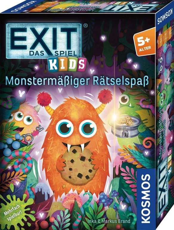 Aktuelle Kosmos Exit Spiele (6) | z.B. "Kids: Monstermäßiger Rätselspaß" oder "Die Akademie der Zauberkünste" | Brettspiel [Kultclub]