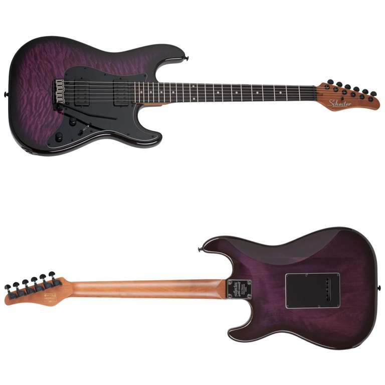 Schecter Traditional Pro E-Gitarre, Farbe Purple Burst für 908€ | Schecter Nick Johnston HSS Atomic Ink für 889,02€