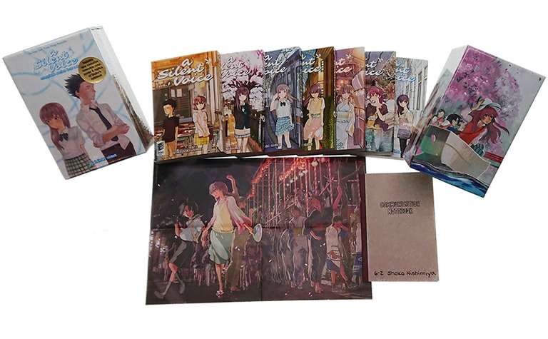 A Silent Voice: Complete Series Box (Schuber, Englisch, 7 Manga, 1344 Seiten, inkl. doppelseitiges Poster & Notizblock)
