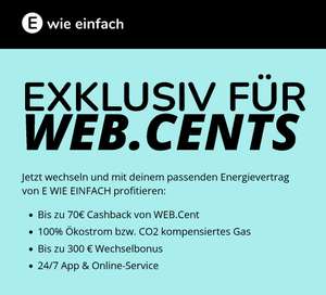 [E wie einfach + GMX/WEB.DE] 70€/50€ Cashback für Paymail/Freemail Kunde + bis zu 300 € Neukundenbonus, bis zu 2 Jahre Preisgarantie