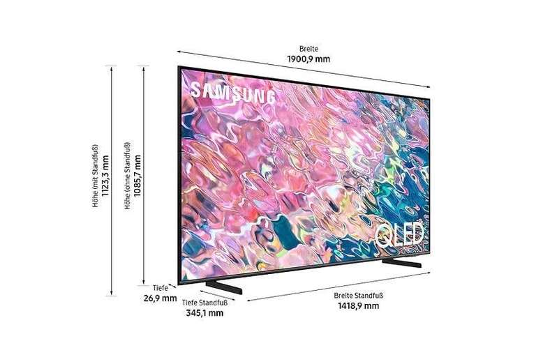 Samsung GQ85Q60BAUXZG QLED TV (85 Zoll (214 cm)/ incl WM-Bonus und Cashback (Eff. Mit Cashback & ohne Versand 1.374,00€) Bestpreis