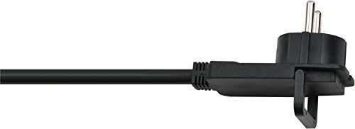Brennenstuhl Qualitäts-Kunststoff-Verlängerungskabel mit Flachstecker (Verlängerungskabel flach für innen mit 2m Kabel) schwarz