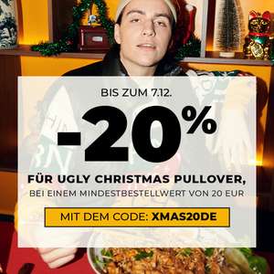 HOUSE - 20 % Rabatt auf Ugly Christmas Pullover ab 20 € MBW, z.B. mit Grinch-Motiv