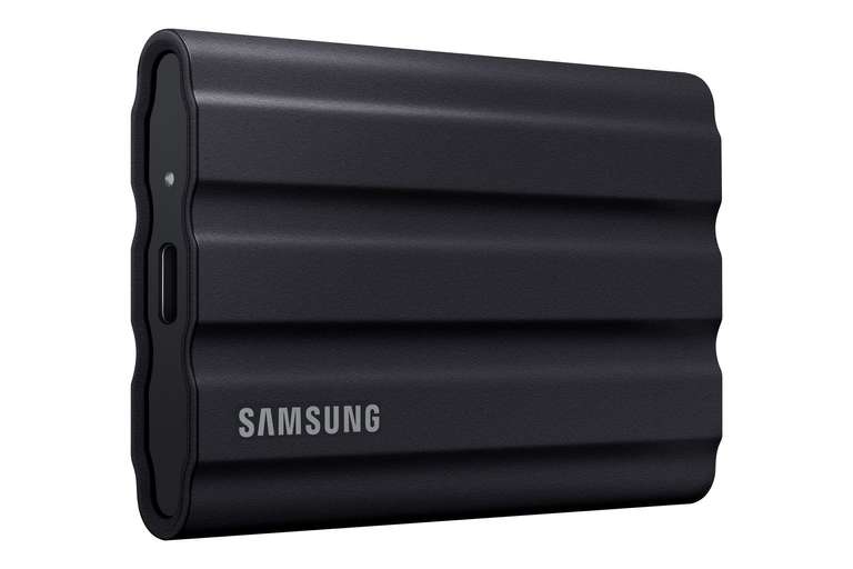 Samsung Portable SSD T7 Shield 4TB | USB-C 3.1 | ~960MB/s Lesen / ~870MB/s Schreiben | TLC NAND | Gummiummantelung | IP65 | 98g