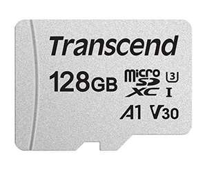 Transcend Highspeed 128GB micro SDXC/SDHC Speicherkarte, 4K, U3, V30, A1, UHS-I für 9,10€ (Prime)