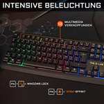 G-LAB Combo Iridium - Keyboard & Mouse with LED Backlit - QWERTZ Gaming Keyboard USB Anti-Ghosting + 3200 DPI Gaming Mouse 6 Buttons (Prime)