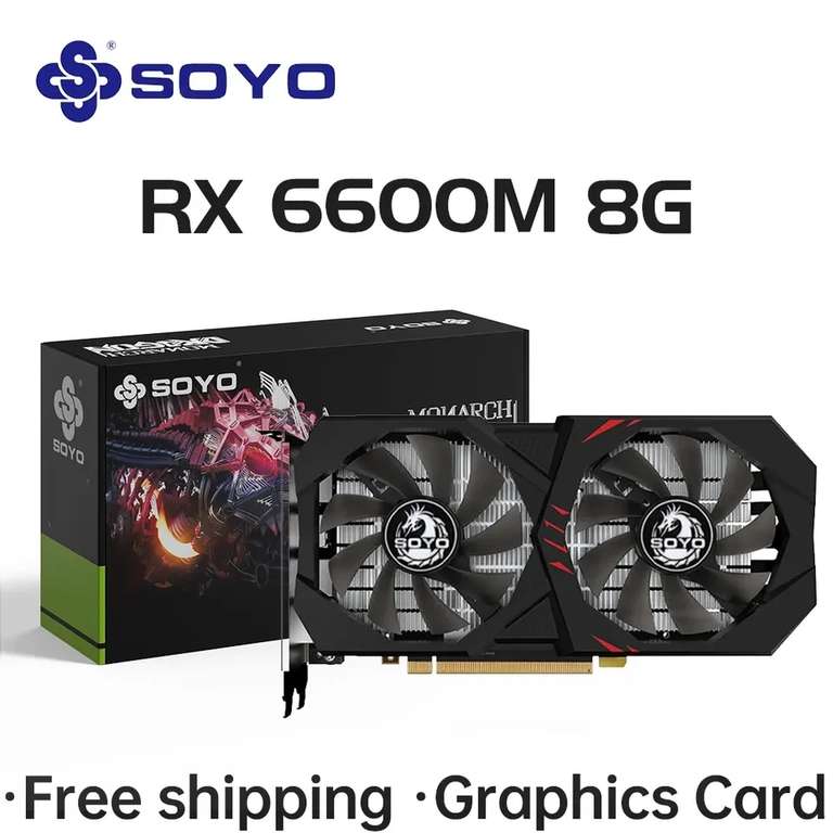 SOYO RX 6600M 8GB Pcie 4.0 Grafikkarte