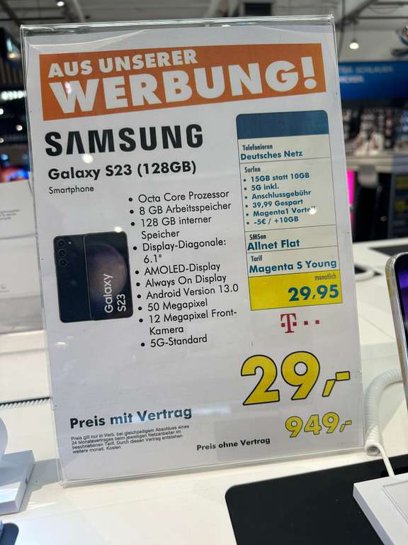 Samsung Galaxy S23 128GB mit Magenta S Young