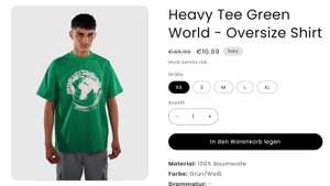 COZARO Summer Deals (mehrere Marken) z.B. Heavy Tee Green World - Oversize Shirt für 21,94€