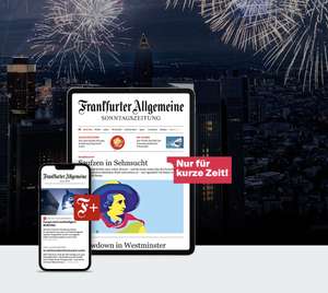 20 digitale Ausgaben Frankfurter Allgemeine Sonntagszeitung (F.A.S.) Abo inkl. Zugang zu F+ für 24 €