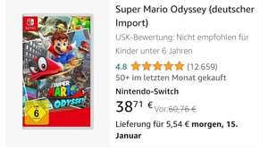 Super Mario Odyssey (Nintendo Switch) Amazon Spanien