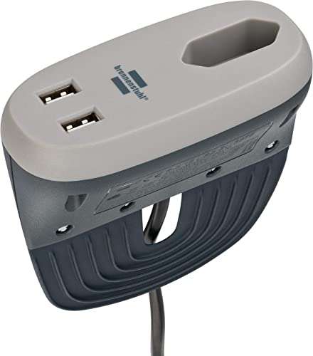 Amazon Prime Day Brennenstuhl Estilo Sofa-Steckdose mit USB-Ladefunktion Möbel-Steckdose mit 1x Euro-Steckdose und 2X USB-Ladegerät