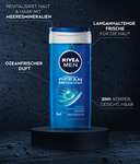 [PRIME/Sparabo] 3in1 NIVEA MEN Fresh Ocean oder Protect & Care Duschgel (250 ml), Männer Duschgel für Körper, Gesicht und Haar