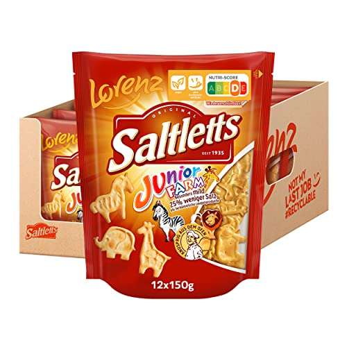 [PRIME/Sparabo] Lorenz Snack World Saltletts Junior Farm, 12er Pack (12 x 150 g)