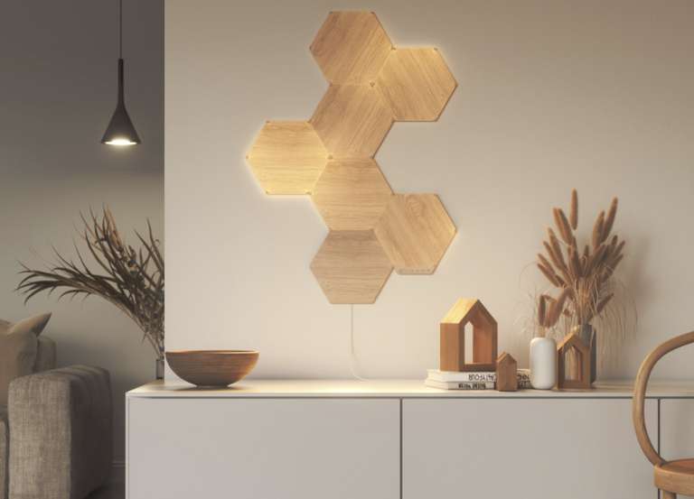 [GRAVIS & Nanoleaf Shop] Nanoleaf Elements Hexagons LED-Lichtpaneele, StarterKit, 7-teilig oder 13-teilig