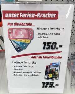 [Lokal Rendsburg] Media Markt Nintendo Switch Lite + Pokémon leuchtende Perle + Minecraft im Bundle für 175€, Solo für 150€