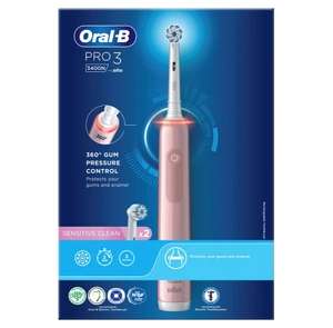 Oral-B - Pro3 3400N - Elektrische Zahnbürste - Pink Sensi