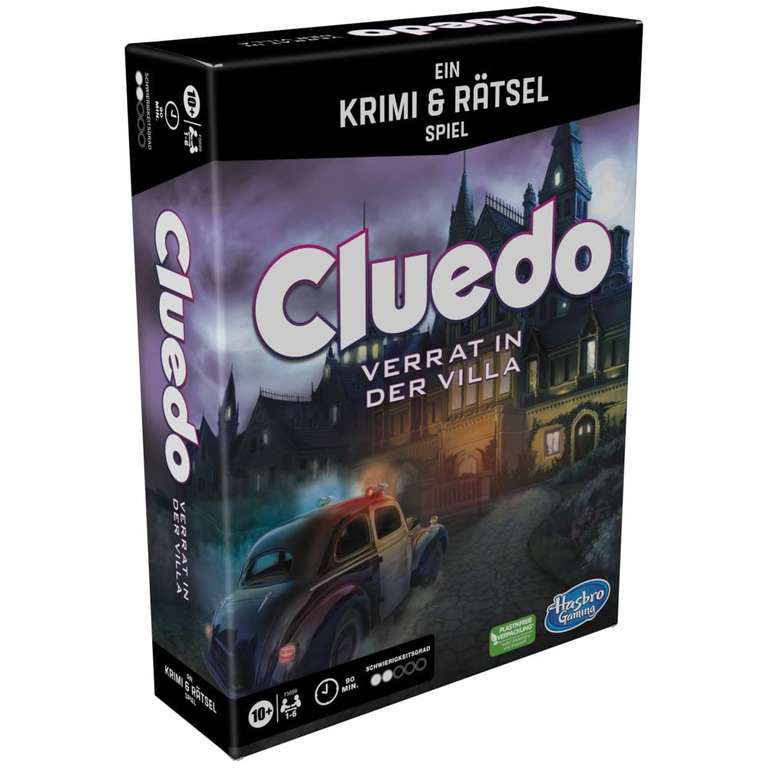 Hasbro Cluedo Verrat in der Villa, EIN Krimi- und Rätselspiel, kooperatives Familien-Brettspiel ab 10 Jahren, 1 − 6 Spieler, Multi - Prime