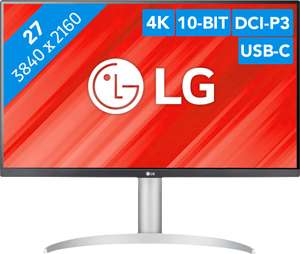 LG 27UP85NP-W Monitor (27", 3840x2160, IPS, 60Hz, FreeSync, 400nits, 95% DCI-P3, 2x HDMI 2.0, DP 1.4, USB-C DP & 95W PD, 2x USB-A, Pivot)