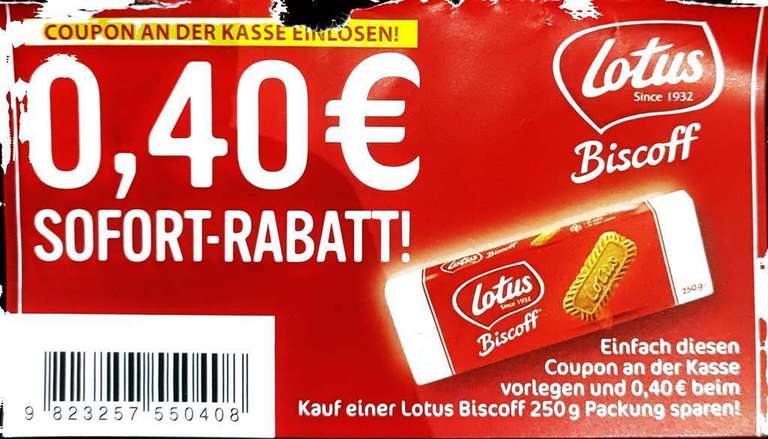 Lotus Biscoff Karamellgebäck 250g für 0,71 € (Angebot + Coupon) [Globus] - Kekse / Gebäck
