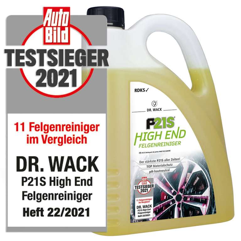 (ATU Offline ab 01.03.) Dr. Wack Felgenreiniger P21S HIGH END 2 Liter (750 ml-Triggerflasche auch im Angebot für 18,99 €)