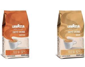 [PRIME/Spar-Abo] Lavazza, Caffè Crema Dolce oder Crema Gustoso, Arabica und Robusta Kaffeebohnen, Ideal für Espressomaschinen, 1 kg Packung