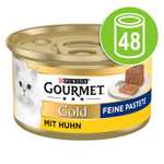 Katzennassfutter Gourmet Gold feine Pastete 48er Sparpack -20% Rabatt verschiedene Sorten zB Seelachs+Karotte für 15,35€ statt 19,19€