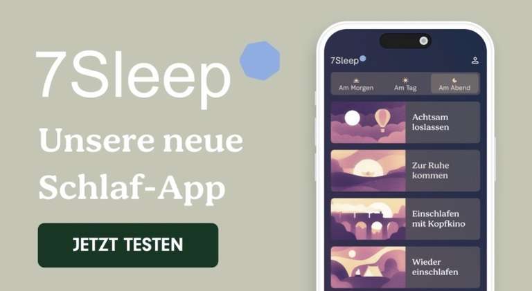 7Sleep Schlaf-App (von den 7Mind Entwicklern) 1 Monat gratis testen. Kein Abo / keine Kündigung notwendig!